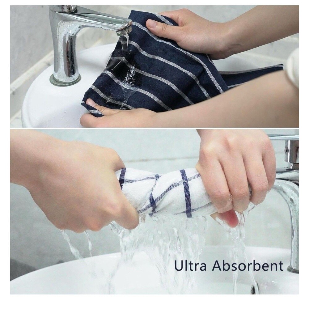 Flour Sack Dish Towels Set: 6 Pcs 15X25 Absorbent 100% Cotton Kitchen Hand Towel - Picture 5 of 6